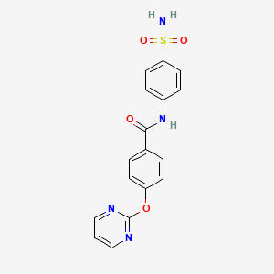 molecular formula C17H14N4O4S B2729738 4-(pyrimidin-2-yloxy)-N-(4-sulfamoylphenyl)benzamide CAS No. 1334375-00-6