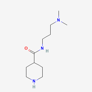molecular formula C11H23N3O B2729739 N-[3-(dimethylamino)propyl]piperidine-4-carboxamide CAS No. 91250-16-7