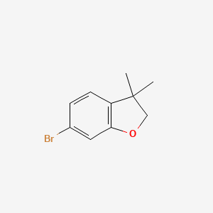 molecular formula C10H11BrO B2729747 6-Bromo-3,3-dimethyl-2,3-dihydro-1-benzofuran CAS No. 1393534-22-9