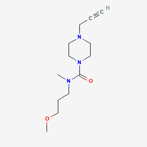molecular formula C13H23N3O2 B2729751 N-(3-甲氧基丙基)-N-甲基-4-丙-2-炔基哌啶-1-甲酰胺 CAS No. 1645424-64-1