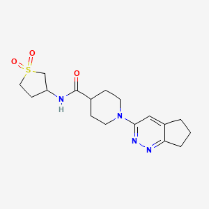 molecular formula C17H24N4O3S B2729759 1-{5H,6H,7H-cyclopenta[c]pyridazin-3-yl}-N-(1,1-dioxo-1lambda6-thiolan-3-yl)piperidine-4-carboxamide CAS No. 2097902-23-1