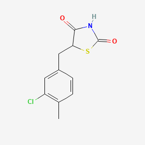 molecular formula C11H10ClNO2S B2729762 5-(3-Chloro-4-methylbenzyl)-1,3-thiazolidine-2,4-dione CAS No. 634172-45-5