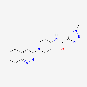 molecular formula C17H23N7O B2729770 1-methyl-N-(1-(5,6,7,8-tetrahydrocinnolin-3-yl)piperidin-4-yl)-1H-1,2,3-triazole-4-carboxamide CAS No. 1903722-17-7