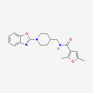 molecular formula C20H23N3O3 B2729782 N-((1-(benzo[d]oxazol-2-yl)piperidin-4-yl)methyl)-2,5-dimethylfuran-3-carboxamide CAS No. 1797725-59-7