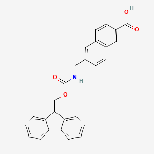 molecular formula C27H21NO4 B2729783 6-[({[(9H-fluoren-9-yl)methoxy]carbonyl}amino)methyl]naphthalene-2-carboxylic acid CAS No. 2230808-66-7