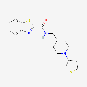 N-((1-(tetrahydrothiophen-3-yl)piperidin-4-yl)methyl)benzo[d]thiazole-2-carboxamide