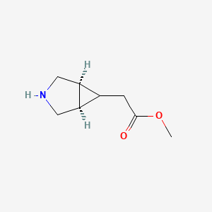 molecular formula C8H13NO2 B2729819 Methyl 2-[(1R,5S)-3-azabicyclo[3.1.0]hexan-6-yl]acetate CAS No. 2102502-55-4
