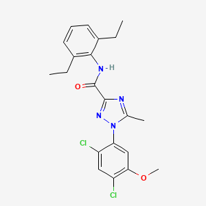 molecular formula C21H22Cl2N4O2 B2729820 1-(2,4-dichloro-5-methoxyphenyl)-N-(2,6-diethylphenyl)-5-methyl-1H-1,2,4-triazole-3-carboxamide CAS No. 339099-60-4