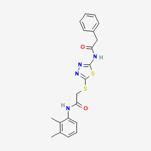 molecular formula C20H20N4O2S2 B2729823 N-(2,3-dimethylphenyl)-2-((5-(2-phenylacetamido)-1,3,4-thiadiazol-2-yl)thio)acetamide CAS No. 392294-22-3