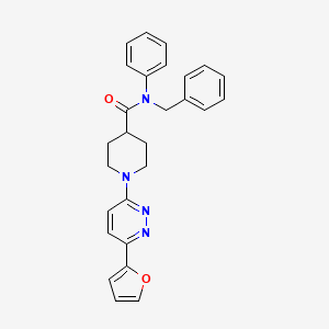 molecular formula C27H26N4O2 B2729834 N-苄基-1-[6-(呋喃-2-基)吡啶并[3,4-d]嘧啶-3-基]-N-苯基哌啶-4-甲酰胺 CAS No. 1203126-34-4