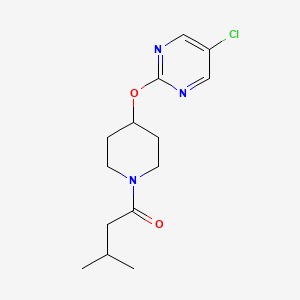 molecular formula C14H20ClN3O2 B2729840 1-[4-(5-Chloropyrimidin-2-yl)oxypiperidin-1-yl]-3-methylbutan-1-one CAS No. 2415573-44-1