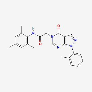 molecular formula C23H23N5O2 B2729842 N-mesityl-2-(4-oxo-1-(o-tolyl)-1H-pyrazolo[3,4-d]pyrimidin-5(4H)-yl)acetamide CAS No. 895009-49-1