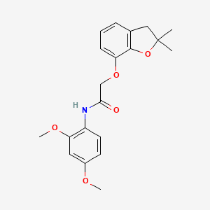 molecular formula C20H23NO5 B2729848 N-(2,4-dimethoxyphenyl)-2-[(2,2-dimethyl-2,3-dihydro-1-benzofuran-7-yl)oxy]acetamide CAS No. 847744-48-3