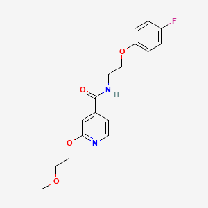 molecular formula C17H19FN2O4 B2729854 N-(2-(4-氟苯氧基)乙基)-2-(2-甲氧基乙氧基)异吡啶甲酰胺 CAS No. 2034492-03-8