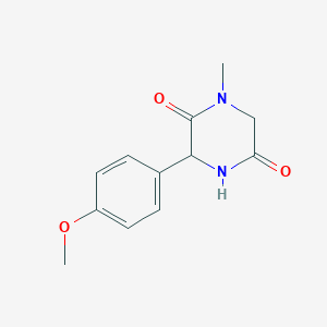 molecular formula C12H14N2O3 B2729857 3-(4-Methoxyphenyl)-1-methylpiperazine-2,5-dione CAS No. 1214695-74-5
