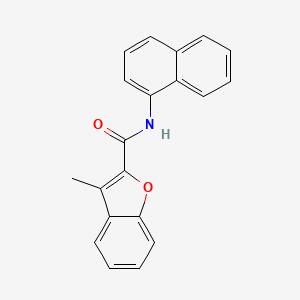 molecular formula C20H15NO2 B2729858 3-methyl-N-(naphthalen-1-yl)-1-benzofuran-2-carboxamide CAS No. 55990-40-4