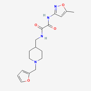 molecular formula C17H22N4O4 B2729859 N1-((1-(furan-2-ylmethyl)piperidin-4-yl)methyl)-N2-(5-methylisoxazol-3-yl)oxalamide CAS No. 953229-88-4