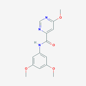 molecular formula C14H15N3O4 B2729862 N-(3,5-dimethoxyphenyl)-6-methoxypyrimidine-4-carboxamide CAS No. 2034247-87-3