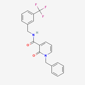 molecular formula C21H17F3N2O2 B2729869 1-苄基-2-氧代-N-[3-(三氟甲基)苄基]-1,2-二氢-3-吡啶甲酰胺 CAS No. 338781-46-7