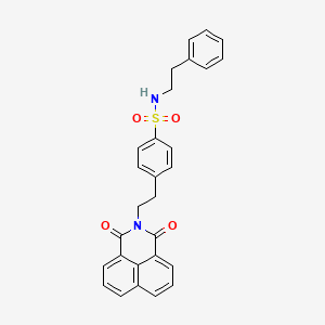 molecular formula C28H24N2O4S B2729877 4-(2-(1,3-二氧代-1H-苯并[de]异喹啉-2(3H)-基)乙基)-N-苯乙基苯磺酰胺 CAS No. 877818-75-2