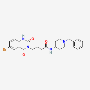 molecular formula C24H27BrN4O3 B2729880 N-(1-苄基哌啶-4-基)-4-(6-溴-2,4-二氧代-1,2-二氢喹唑啉-3(4H)-基)丁酰胺 CAS No. 2034302-13-9