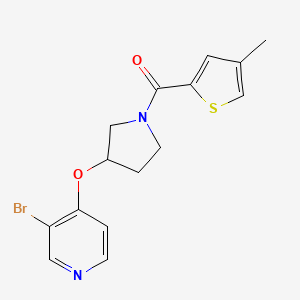 molecular formula C15H15BrN2O2S B2729886 [3-(3-Bromopyridin-4-yl)oxypyrrolidin-1-yl]-(4-methylthiophen-2-yl)methanone CAS No. 2380096-32-0