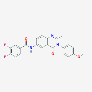 molecular formula C23H17F2N3O3 B2729902 3,4-difluoro-N-(3-(4-methoxyphenyl)-2-methyl-4-oxo-3,4-dihydroquinazolin-6-yl)benzamide CAS No. 1171214-50-8