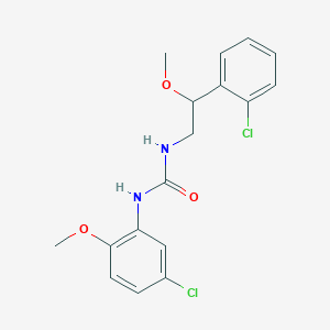 molecular formula C17H18Cl2N2O3 B2729910 1-(5-Chloro-2-methoxyphenyl)-3-(2-(2-chlorophenyl)-2-methoxyethyl)urea CAS No. 1705846-18-9