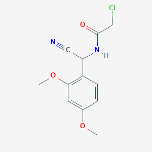 molecular formula C12H13ClN2O3 B2729911 2-Chloro-N-[cyano-(2,4-dimethoxyphenyl)methyl]acetamide CAS No. 2411305-97-8