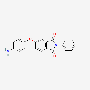molecular formula C21H16N2O3 B2729929 5-(4-aminophenoxy)-2-(4-methylphenyl)-1H-isoindole-1,3(2H)-dione CAS No. 296796-57-1