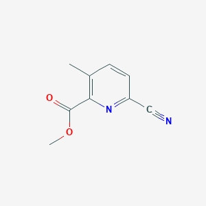 molecular formula C9H8N2O2 B2729939 6-Cyano-3-methyl-pyridine-2-carboxylic acid methyl ester CAS No. 1427423-59-3