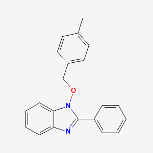 molecular formula C21H18N2O B2729940 1-[(4-甲基苄)氧基]-2-苯基-1H-1,3-苯并咪唑 CAS No. 338791-36-9