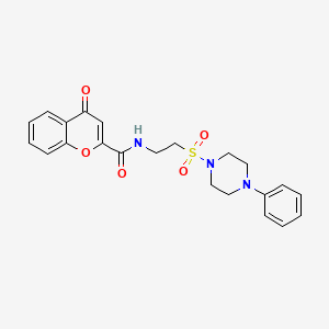 4-oxo-N-(2-((4-phenylpiperazin-1-yl)sulfonyl)ethyl)-4H-chromene-2-carboxamide