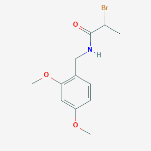 molecular formula C12H16BrNO3 B2729949 2-Bromo-N-(2,4-dimethoxybenzyl)propanamide CAS No. 1961945-06-1