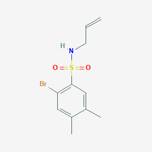 molecular formula C11H14BrNO2S B272995 N-allyl-2-bromo-4,5-dimethylbenzenesulfonamide 