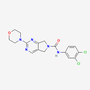 molecular formula C17H17Cl2N5O2 B2729959 N-(3,4-dichlorophenyl)-2-morpholino-5,7-dihydro-6H-pyrrolo[3,4-d]pyrimidine-6-carboxamide CAS No. 1904056-42-3
