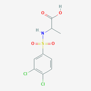 molecular formula C9H9Cl2NO4S B2729960 2-(3,4-二氯苯基磺酰氨基)丙酸 CAS No. 1008704-29-7