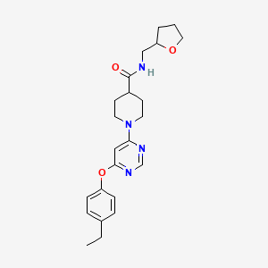1-[6-(4-ethylphenoxy)pyrimidin-4-yl]-N-(tetrahydrofuran-2-ylmethyl)piperidine-4-carboxamide