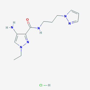 4-Amino-1-ethyl-N-[3-(1H-pyrazol-1-yl)propyl]-1h-pyrazole-3-carboxamide hydrochloride