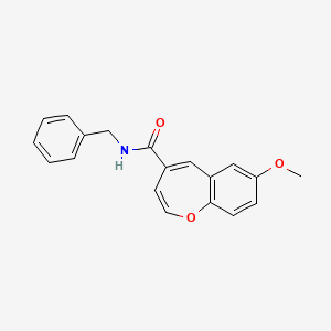 molecular formula C19H17NO3 B2729978 N-benzyl-7-methoxy-1-benzoxepine-4-carboxamide CAS No. 950382-13-5