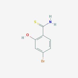 molecular formula C7H6BrNOS B2729988 4-Bromo-2-hydroxybenzene-1-carbothioamide CAS No. 155862-56-9