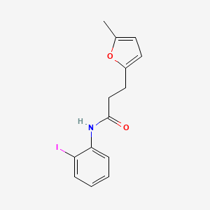 molecular formula C14H14INO2 B2730004 N-(2-碘苯基)-3-(5-甲基呋喃-2-基)丙酰胺 CAS No. 868153-72-4