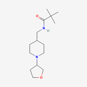 molecular formula C15H28N2O2 B2730017 2,2-dimethyl-N-{[1-(oxolan-3-yl)piperidin-4-yl]methyl}propanamide CAS No. 2097863-20-0