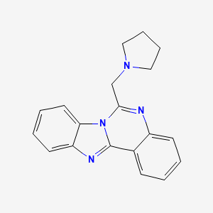 9-[(Pyrrolidin-1-yl)methyl]-8,10,17-triazatetracyclo[8.7.0.0^{2,7}.0^{11,16}]heptadeca-1(17),2(7),3,5,8,11(16),12,14-octaene