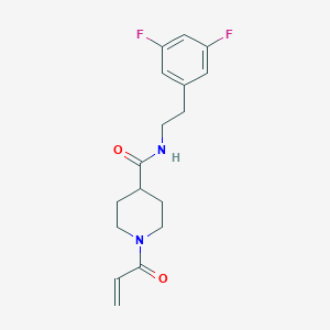 molecular formula C17H20F2N2O2 B2730019 N-[2-(3,5-Difluorophenyl)ethyl]-1-prop-2-enoylpiperidine-4-carboxamide CAS No. 2361713-15-5