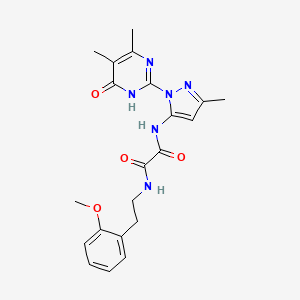 molecular formula C21H24N6O4 B2730021 N1-(1-(4,5-dimethyl-6-oxo-1,6-dihydropyrimidin-2-yl)-3-methyl-1H-pyrazol-5-yl)-N2-(2-methoxyphenethyl)oxalamide CAS No. 1014006-61-1