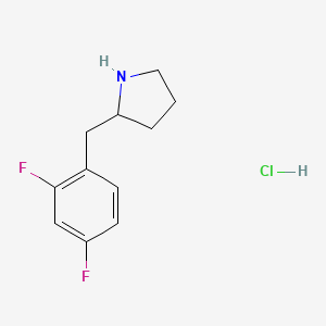 molecular formula C11H14ClF2N B2730022 2-[(2,4-Difluorophenyl)methyl]pyrrolidine hydrochloride CAS No. 2171802-24-5