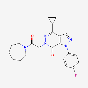 6-(2-(azepan-1-yl)-2-oxoethyl)-4-cyclopropyl-1-(4-fluorophenyl)-1H-pyrazolo[3,4-d]pyridazin-7(6H)-one