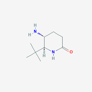 molecular formula C9H18N2O B2730030 (5R,6S)-5-amino-6-tert-butylpiperidin-2-one CAS No. 1807939-73-6; 1808435-10-0