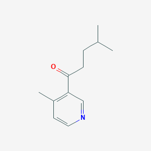 molecular formula C12H17NO B2730031 4-Methyl-1-(4-methylpyridin-3-yl)pentan-1-one CAS No. 1505184-36-0